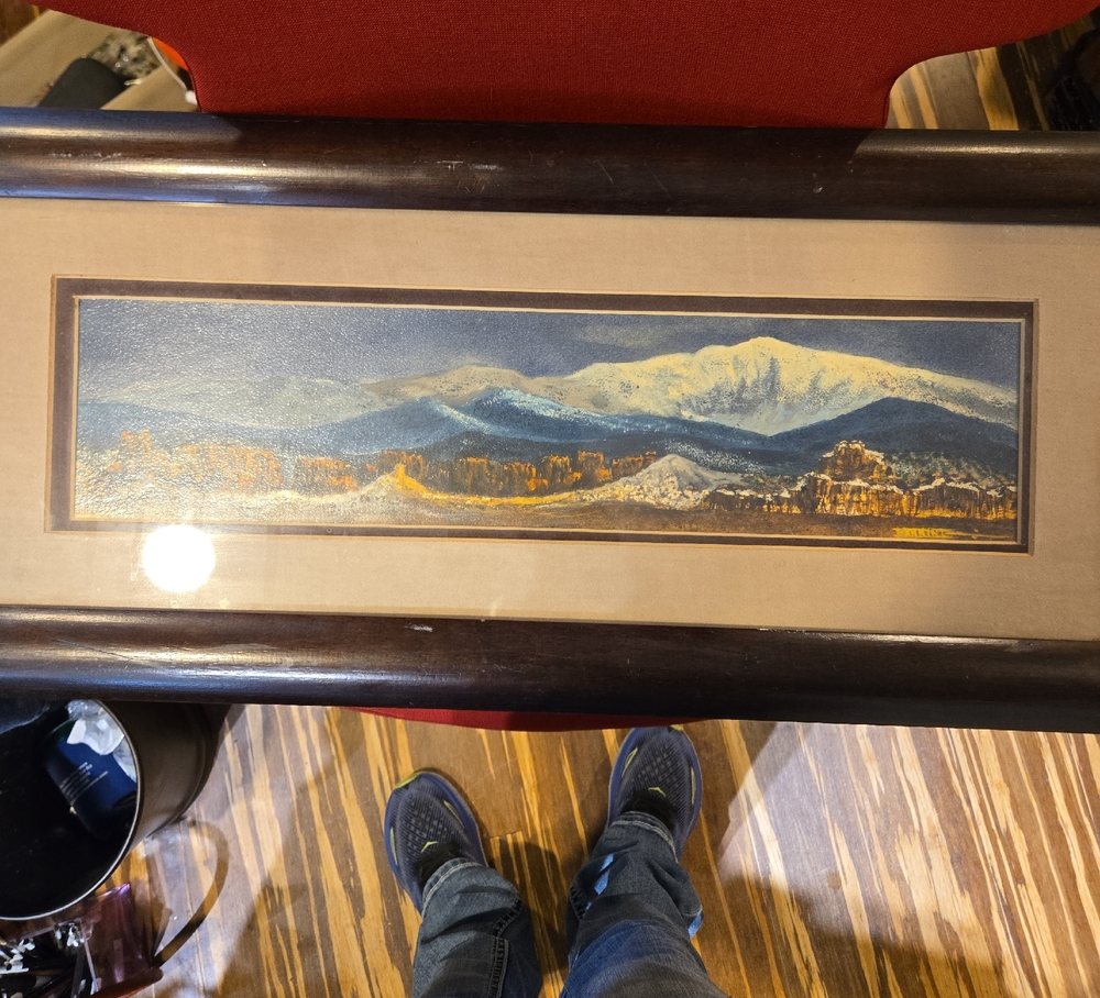 Framed Mountain Landscape Artist Signed Orignal Hand Painted
